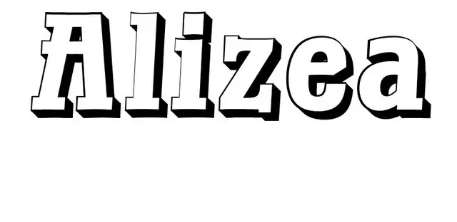 Coloriage Alizea - Prénom à imprimer