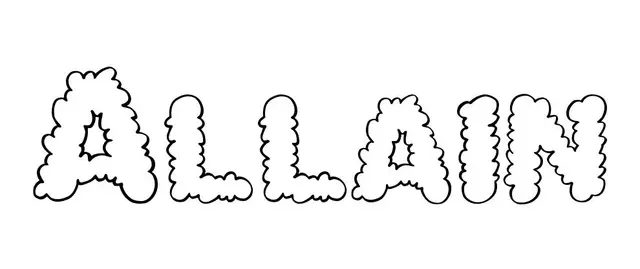 Coloriage Allain - Prénom à imprimer