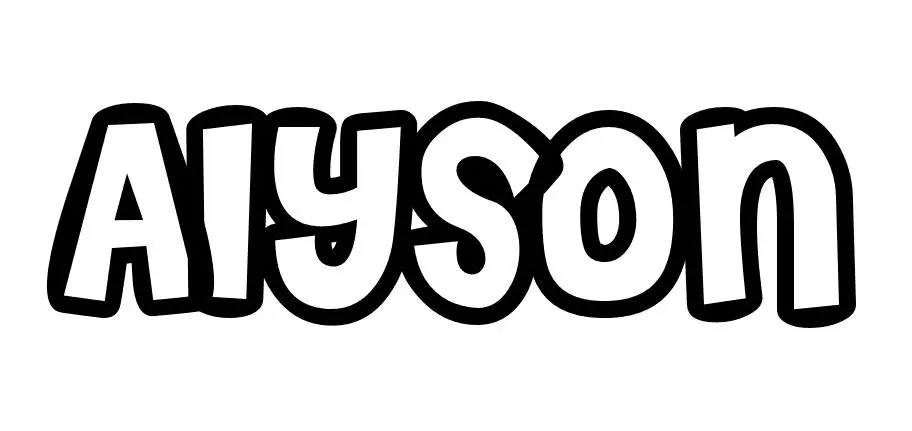 Coloriage Alyson - Prénom à imprimer