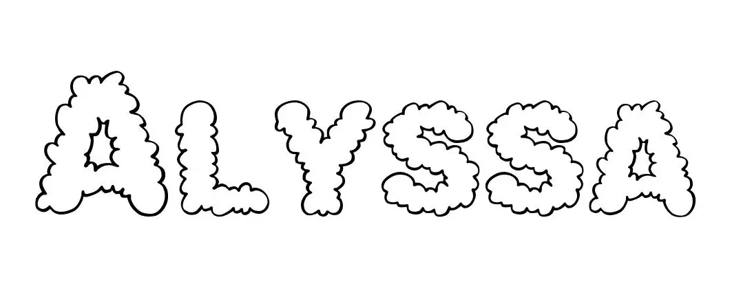Coloriage Alyssa - Prénom à imprimer