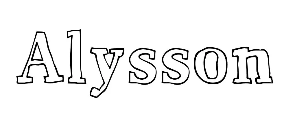 Coloriage Alysson - Prénom à imprimer