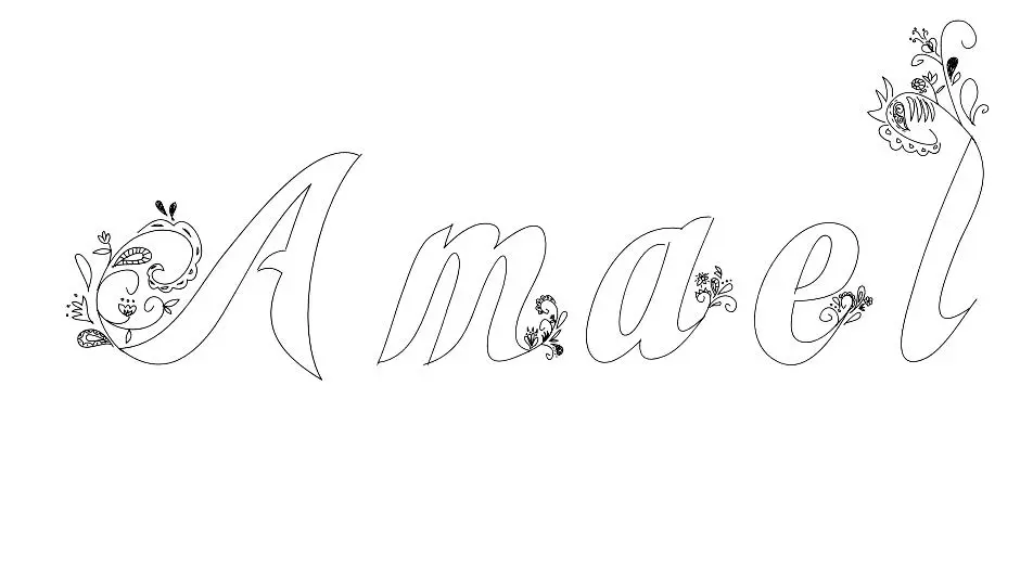 Coloriage Amael - Prénom à imprimer