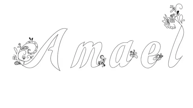 Coloriage Amael - Prénom à imprimer
