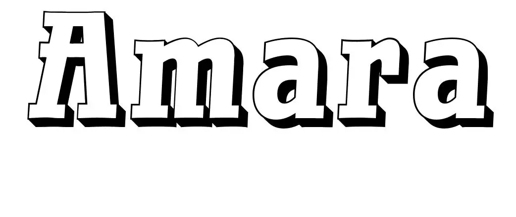 Coloriage Amara - Prénom à imprimer