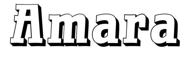 Coloriage Amara - Prénom à imprimer