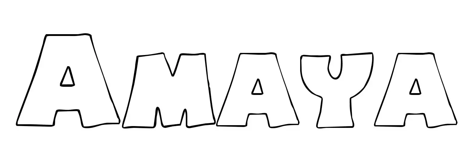 Coloriage Amaya - Prénom à imprimer