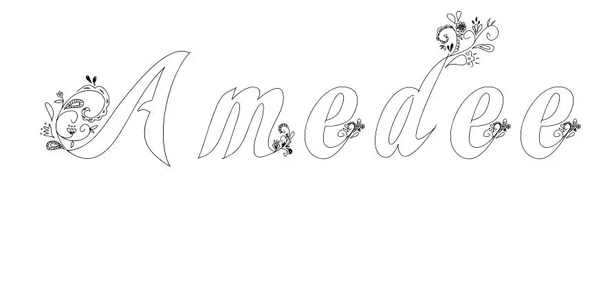 Coloriage Amedee - Prénom à imprimer