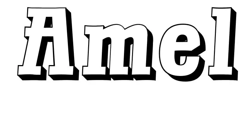 Coloriage Amel - Prénom à imprimer