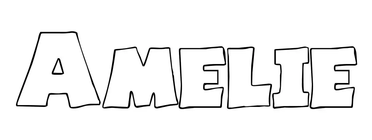 Amelie coloring page to print