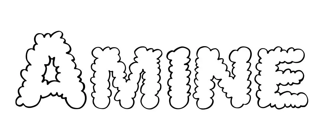 Coloriage Amine - Prénom à imprimer