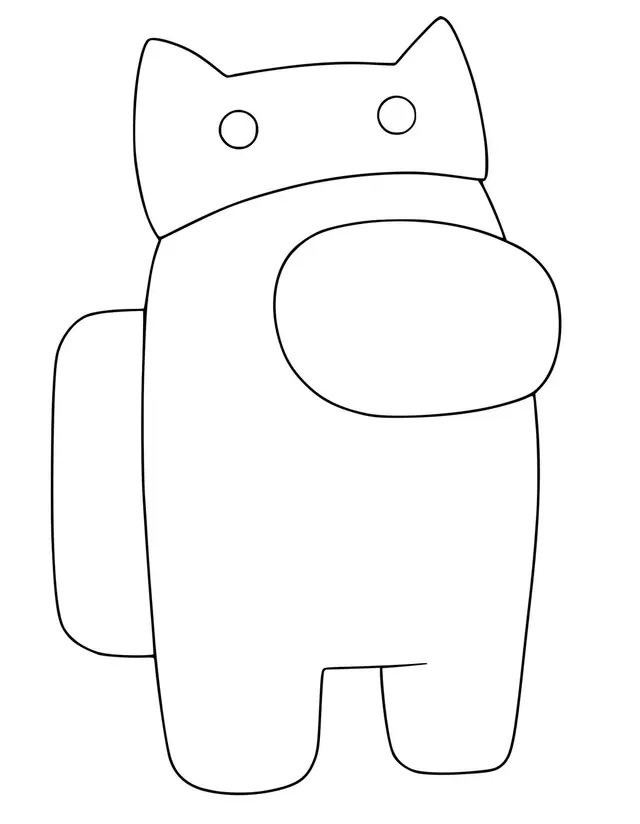 Coloriage Among Us King - Among us à imprimer