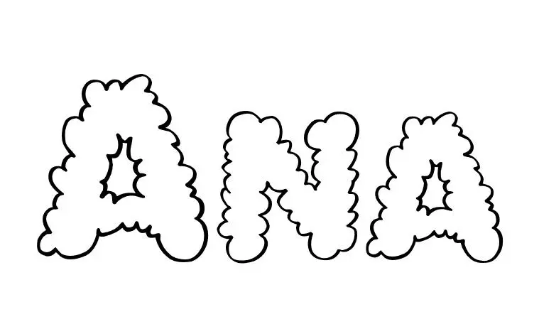 Coloriage Ana - Prénom à imprimer