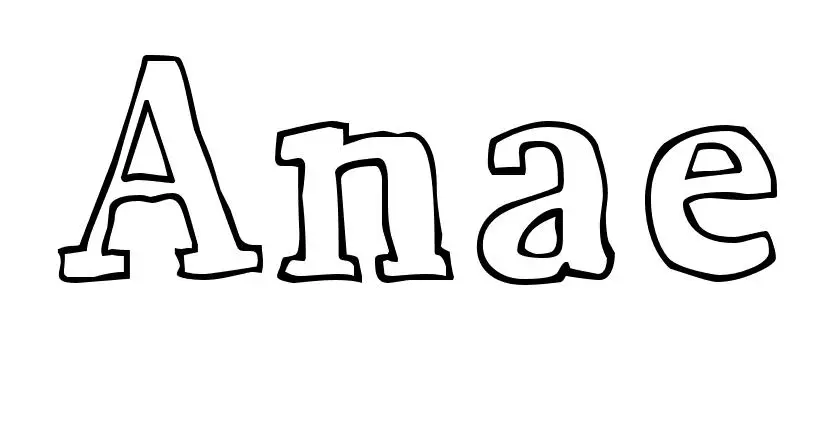 Coloriage Anae - Prénom à imprimer