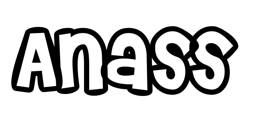 Coloriage Anass - Prénom à imprimer