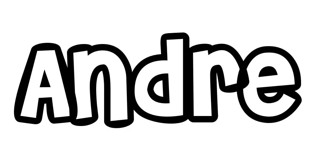 Coloriage Andre - Prénom à imprimer