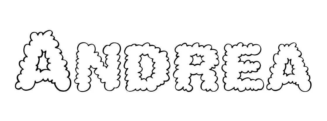 Coloriage Andrea - Prénom à imprimer