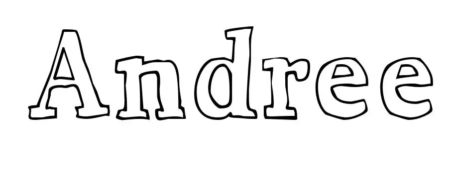 Coloriage Andree - Prénom à imprimer