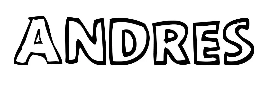 Coloriage Andres - Prénom à imprimer