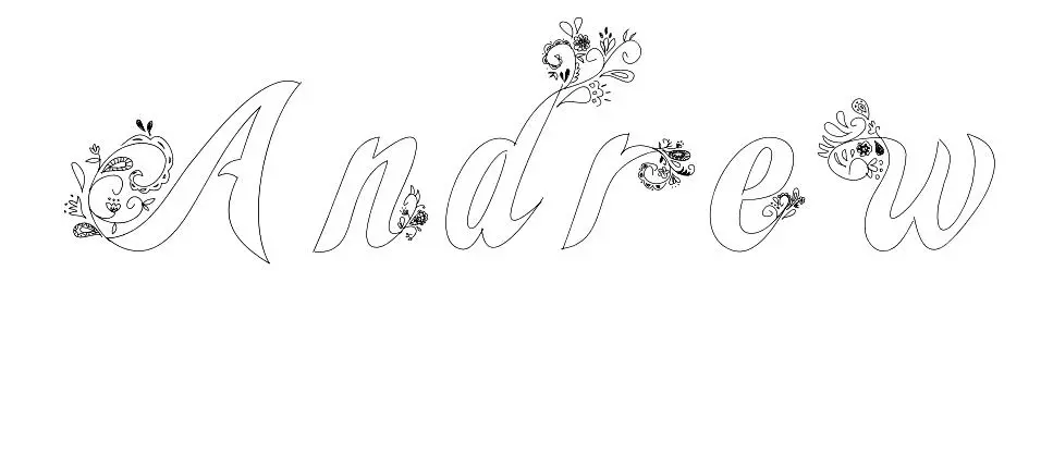 Coloriage Andrew - Prénom à imprimer
