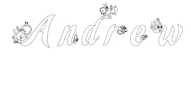 Coloriage Andrew - Prénom à imprimer