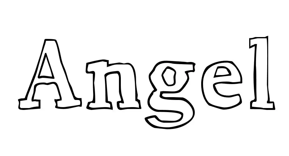 Coloriage Angel - Prénom à imprimer