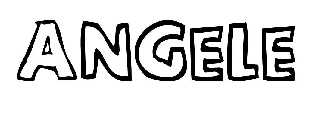 Coloriage Angele - Prénom à imprimer