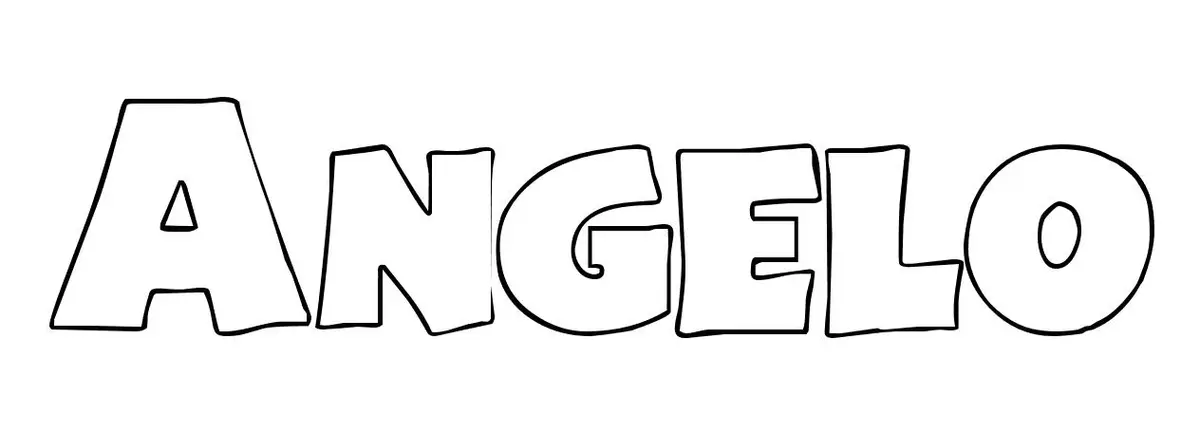 Coloriage Angelo - Prénom à imprimer