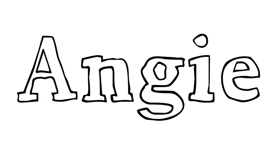 Coloriage Angie - Prénom à imprimer