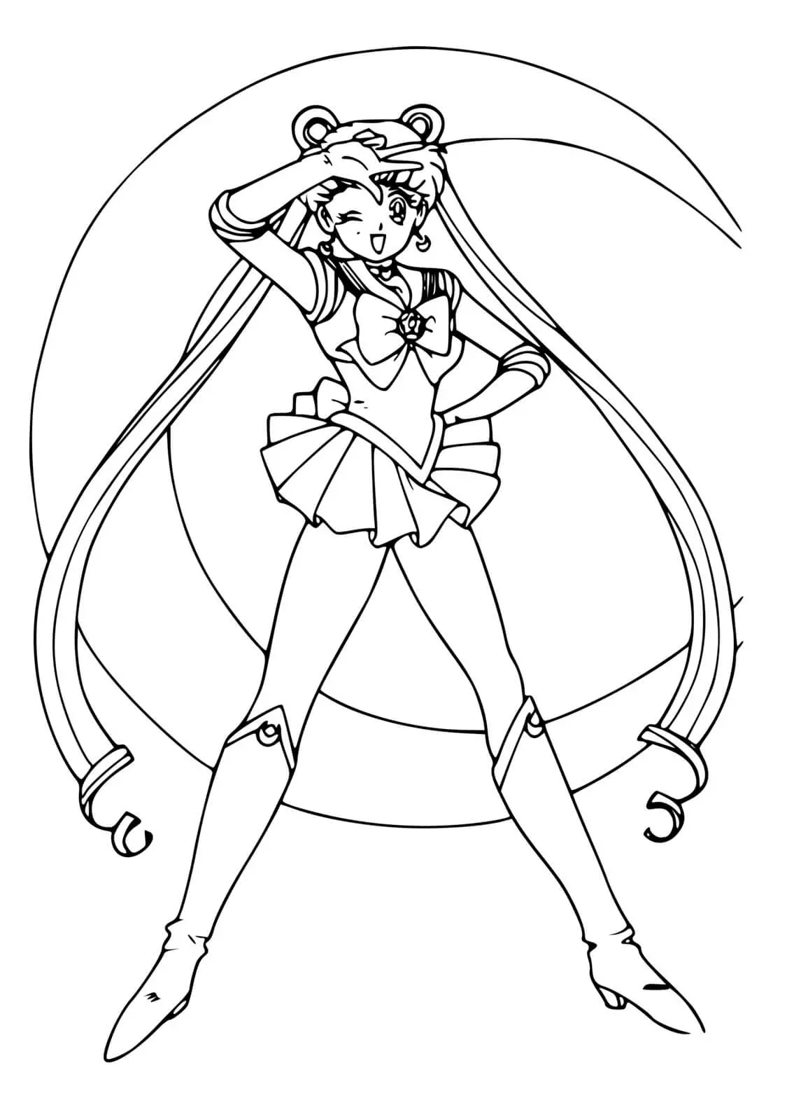 Disegno di Anime Sailor Moon da stampare