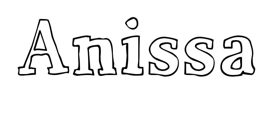 Coloriage Anissa - Prénom à imprimer