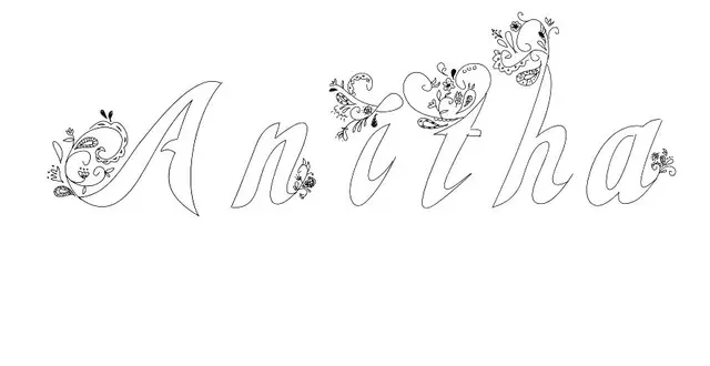 Coloriage Anitha - Prénom à imprimer
