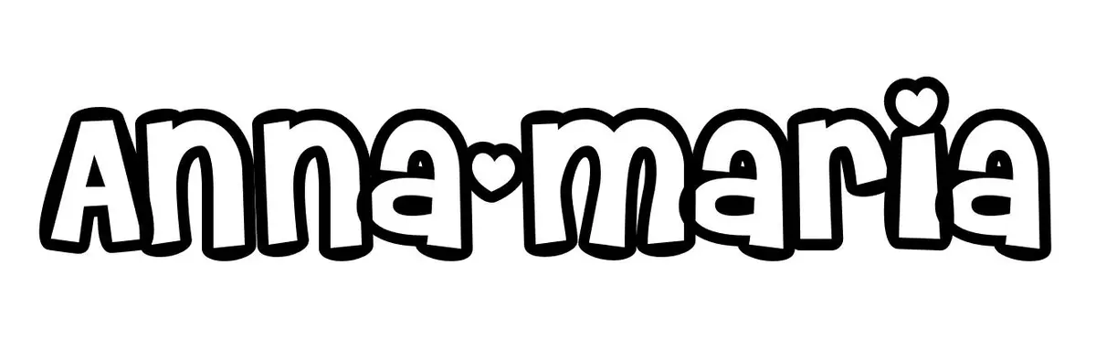 Coloriage Anna Maria - Prénom à imprimer