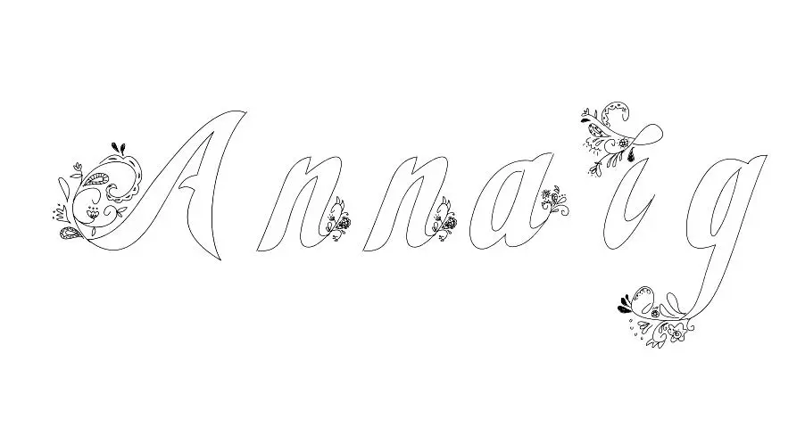 Coloriage Annaig - Prénom à imprimer