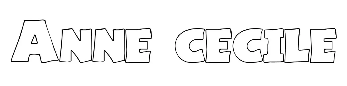 Coloriage Anne Cecile - Prénom à imprimer