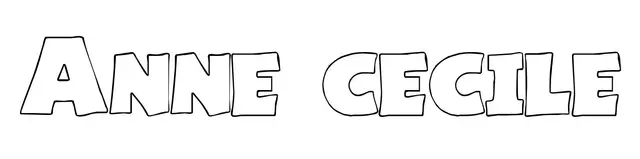 Coloriage Anne Cecile - Prénom à imprimer