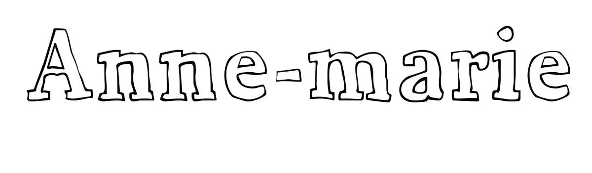 Coloriage Anne Marie - Prénom à imprimer