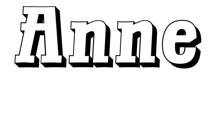 Coloriage Anne - Prénom à imprimer