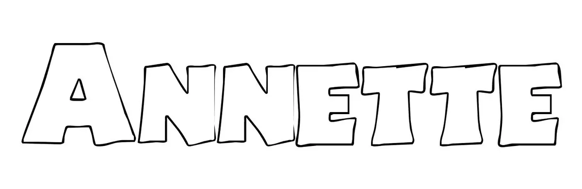 Coloriage Annette - Prénom à imprimer