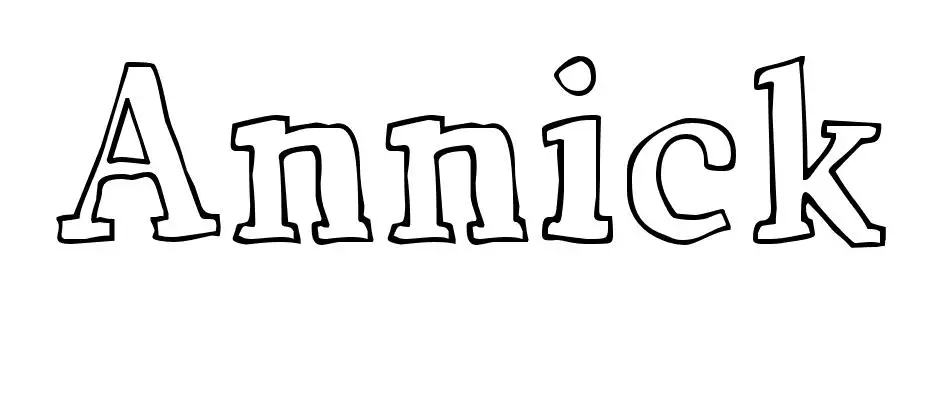 Coloriage Annick - Prénom à imprimer