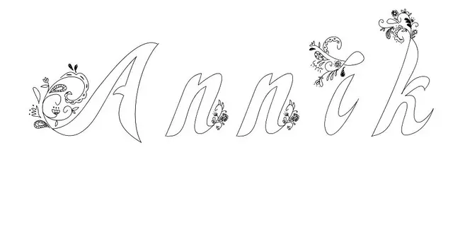 Coloriage Annik - Prénom à imprimer