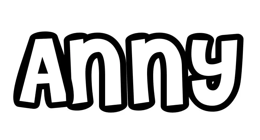 Coloriage Anny - Prénom à imprimer