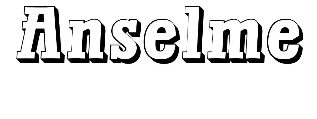 Coloriage Anselme - Prénom à imprimer