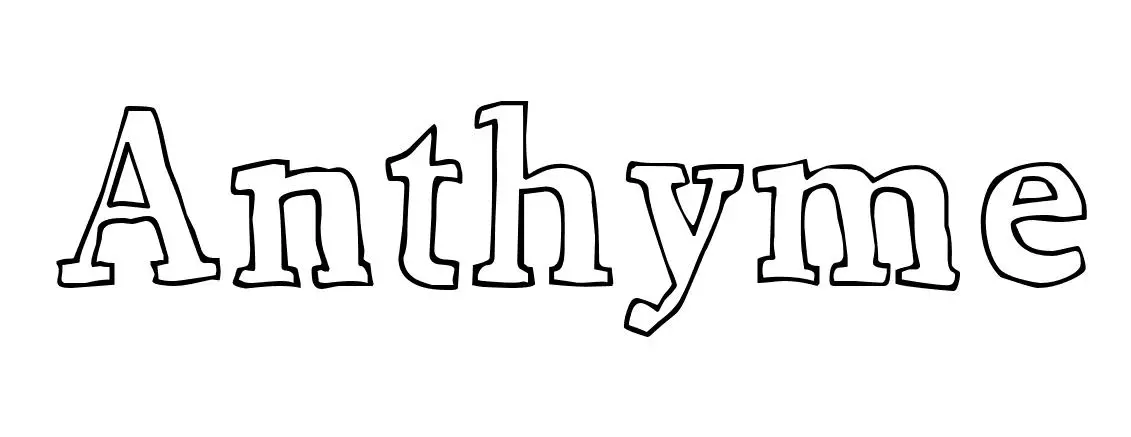Coloriage Anthyme - Prénom à imprimer