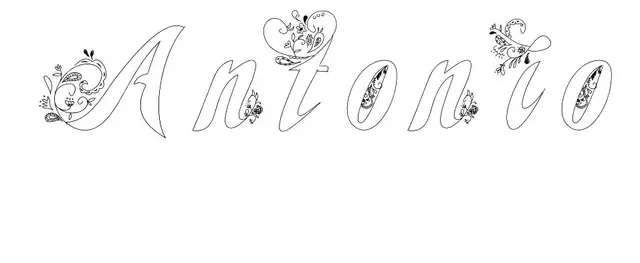 Coloriage Antonio - Prénom à imprimer
