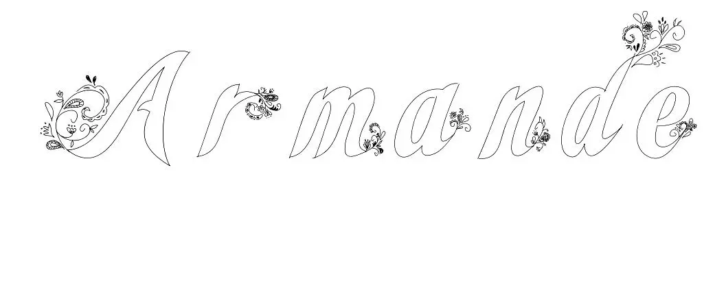 Coloriage Armande - Prénom à imprimer