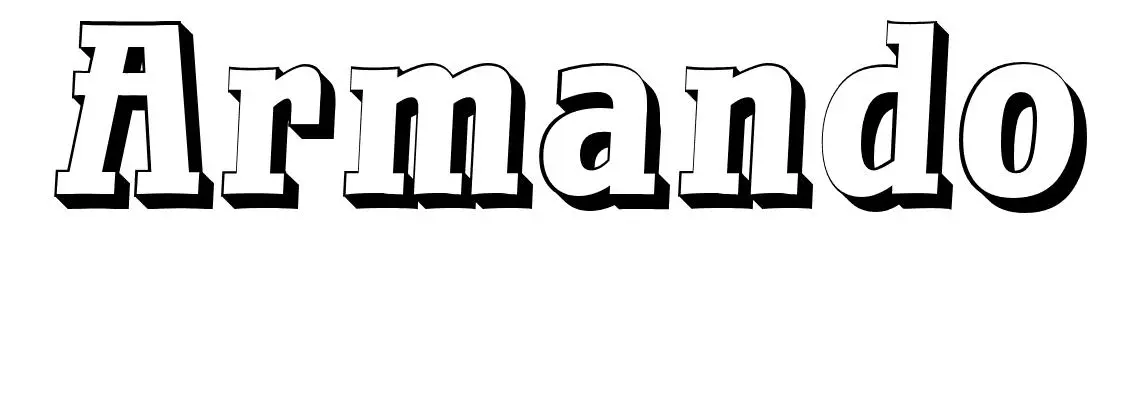 Coloriage Armando - Prénom à imprimer