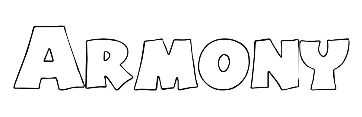 Coloriage Armony - Prénom à imprimer