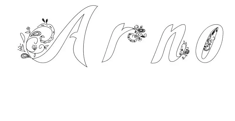 Coloriage Arno - Prénom à imprimer