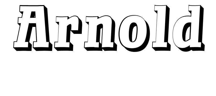 Coloriage Arnold - Prénom à imprimer