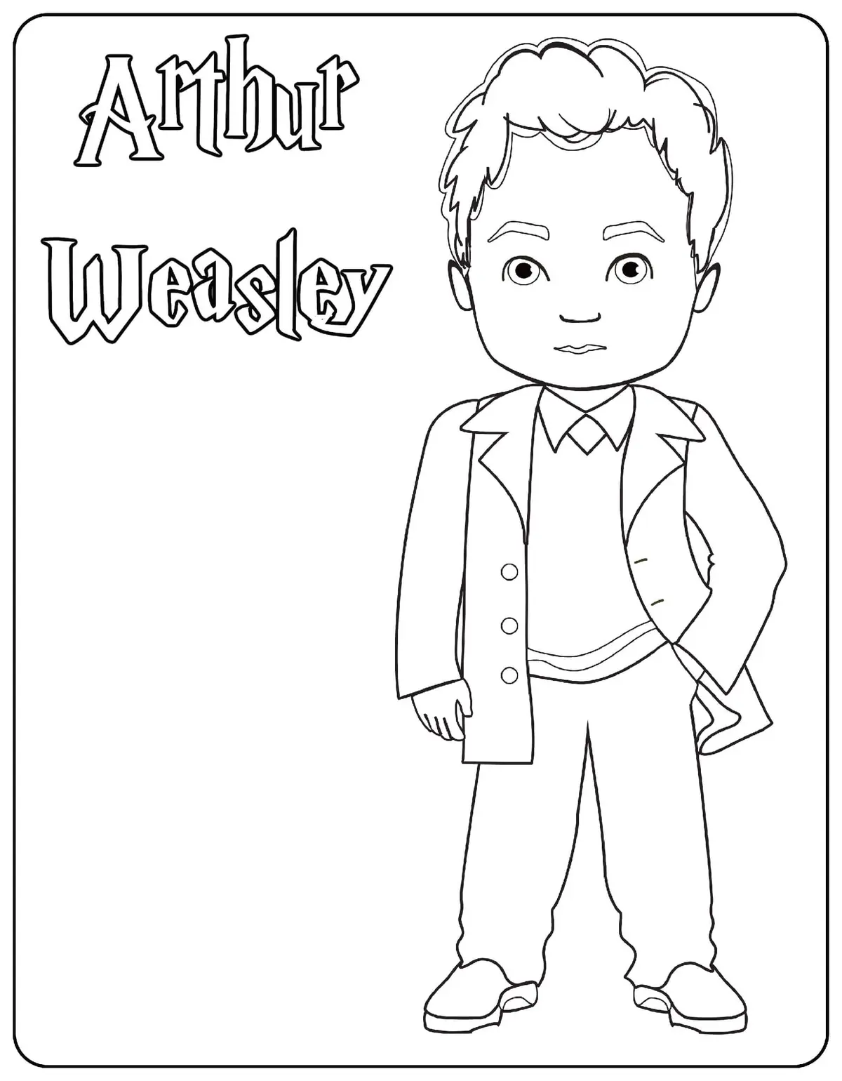 Coloriage Arthur Weasley - Harry potter à imprimer